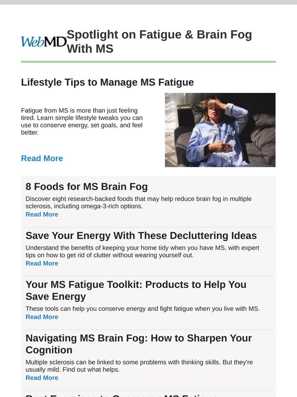 Lifestyle Tips to Manage MS Fatigue
