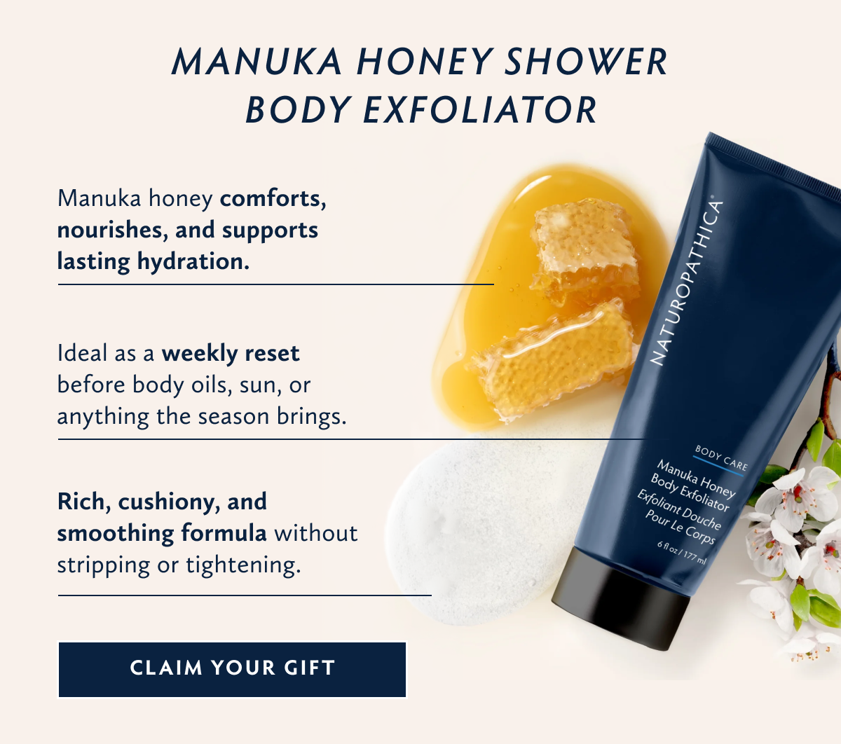Manuka Honey Shower Body Exfoliator