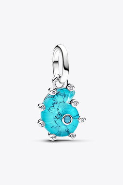 Blue Murano Glass Sea Snail Dangle Charm