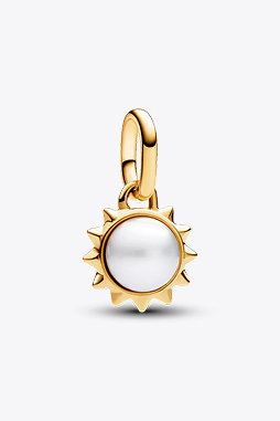 Pandora ME Treated Freshwater Cultured Pearl Sun Mini Dangle Charm