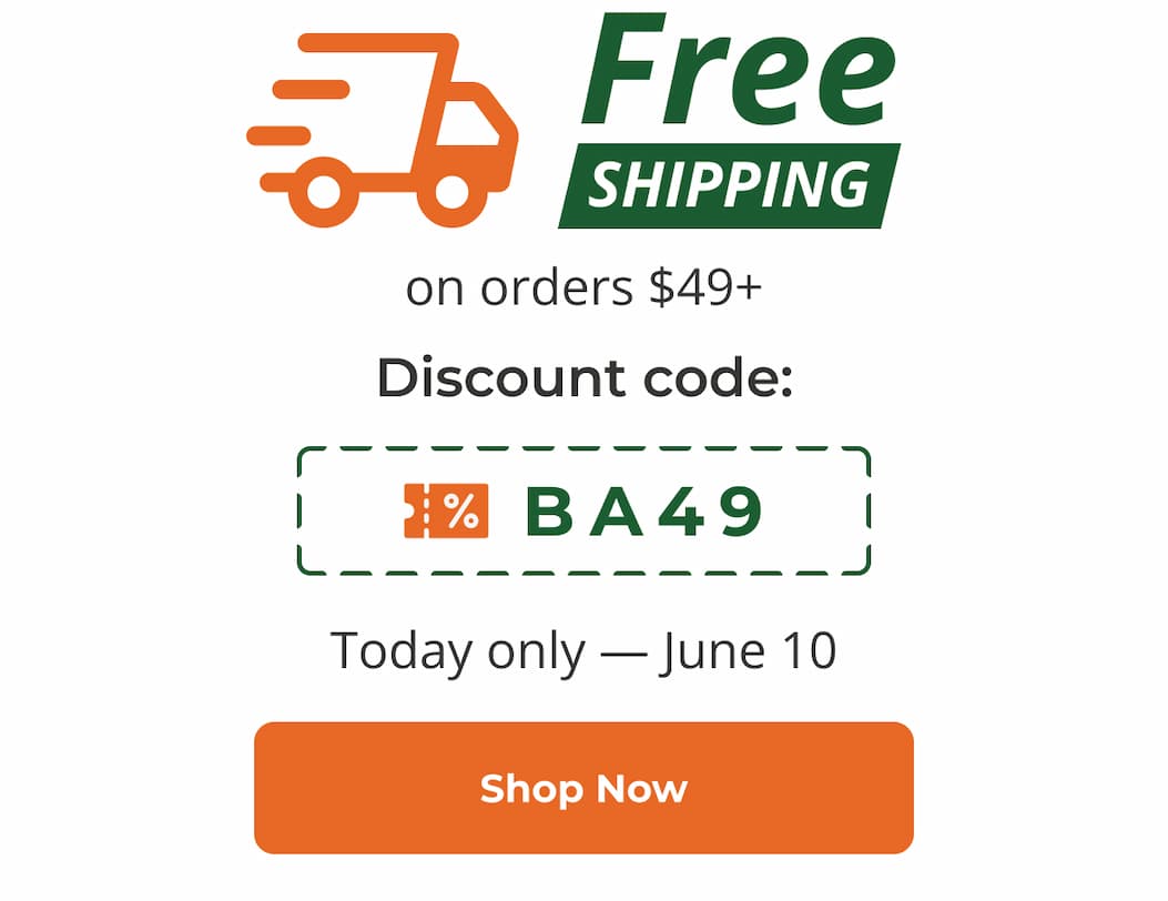Free Shipping on Orders $49+