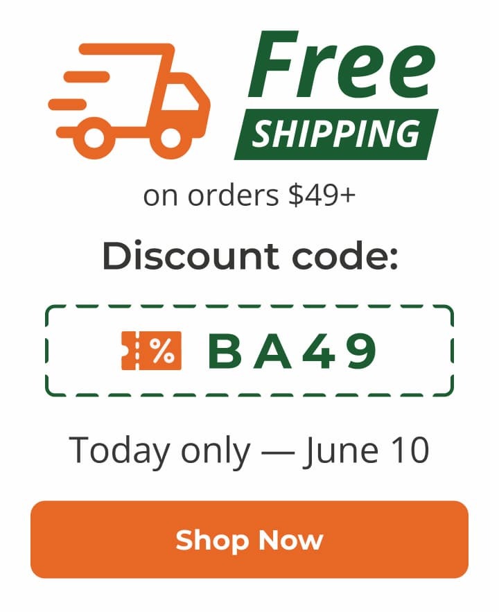 Free Shipping on Orders $49+