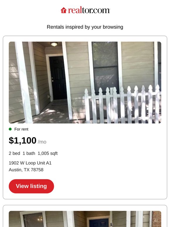 Recommended rentals for you