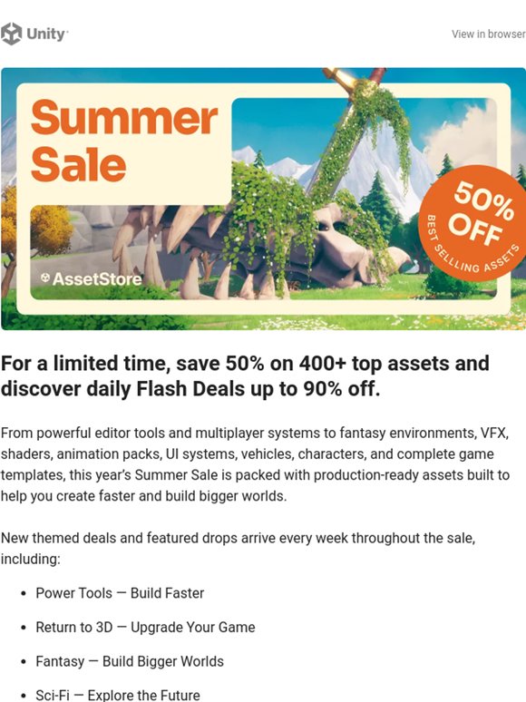 Summer Sale is live: New weekly drops + daily Flash Deals up to 90% off