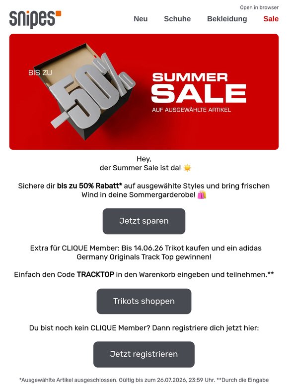 Summer Sale: bis zu -50%! 🌴