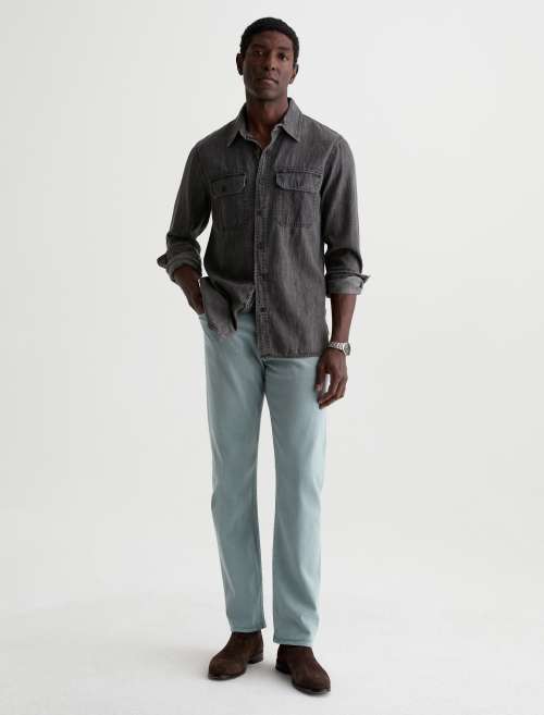 Everett Linen Pant in Sulfur Smoky Sapphire