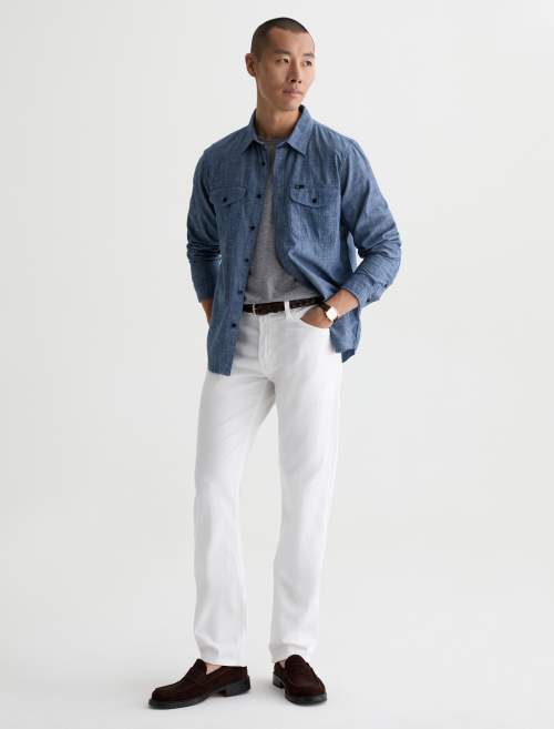 Everett Linen Pant in Pristine