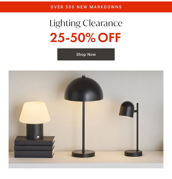 Lighting Clearance - 25 - 50% OFF - Shop Now