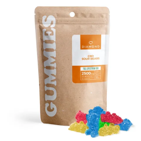 Image of 50mg Full Spectrum CBD Gummies - Sour Bears - Diamond CBD