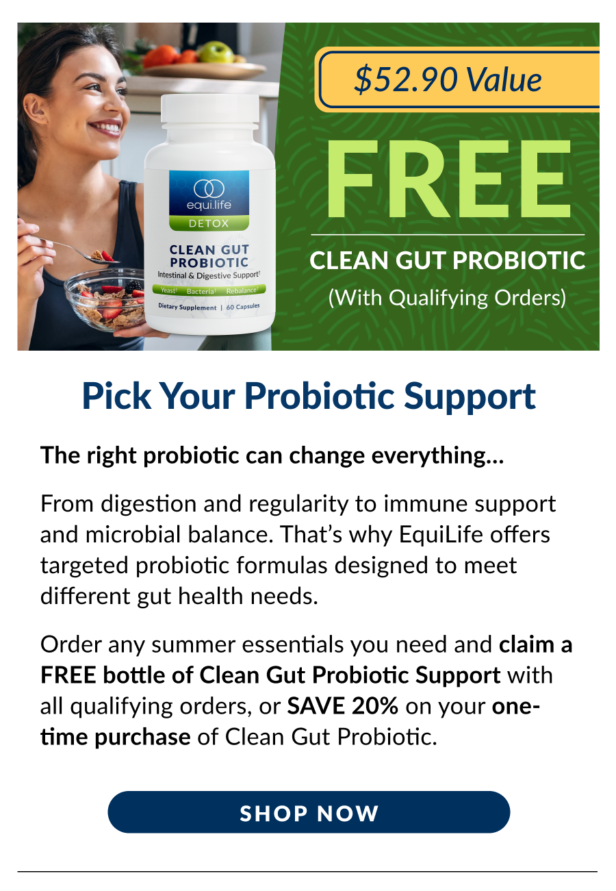 Limited Time: Free Clean Gut Probiotic (With Qualifying Orders)