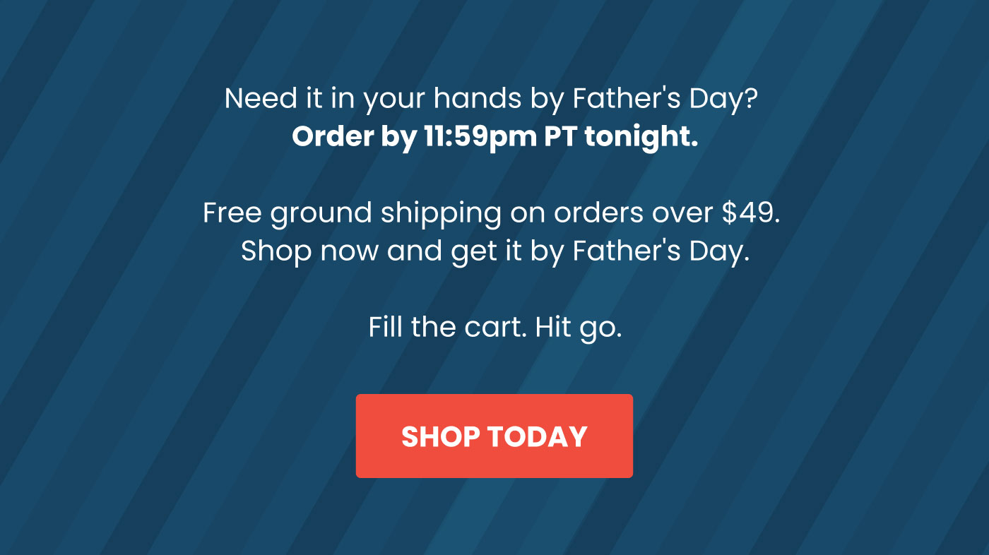 Order before midnight to take advantage of free shipping
