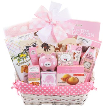 Welcome Home Baby Girl Gift Basket, 26.41 oz.