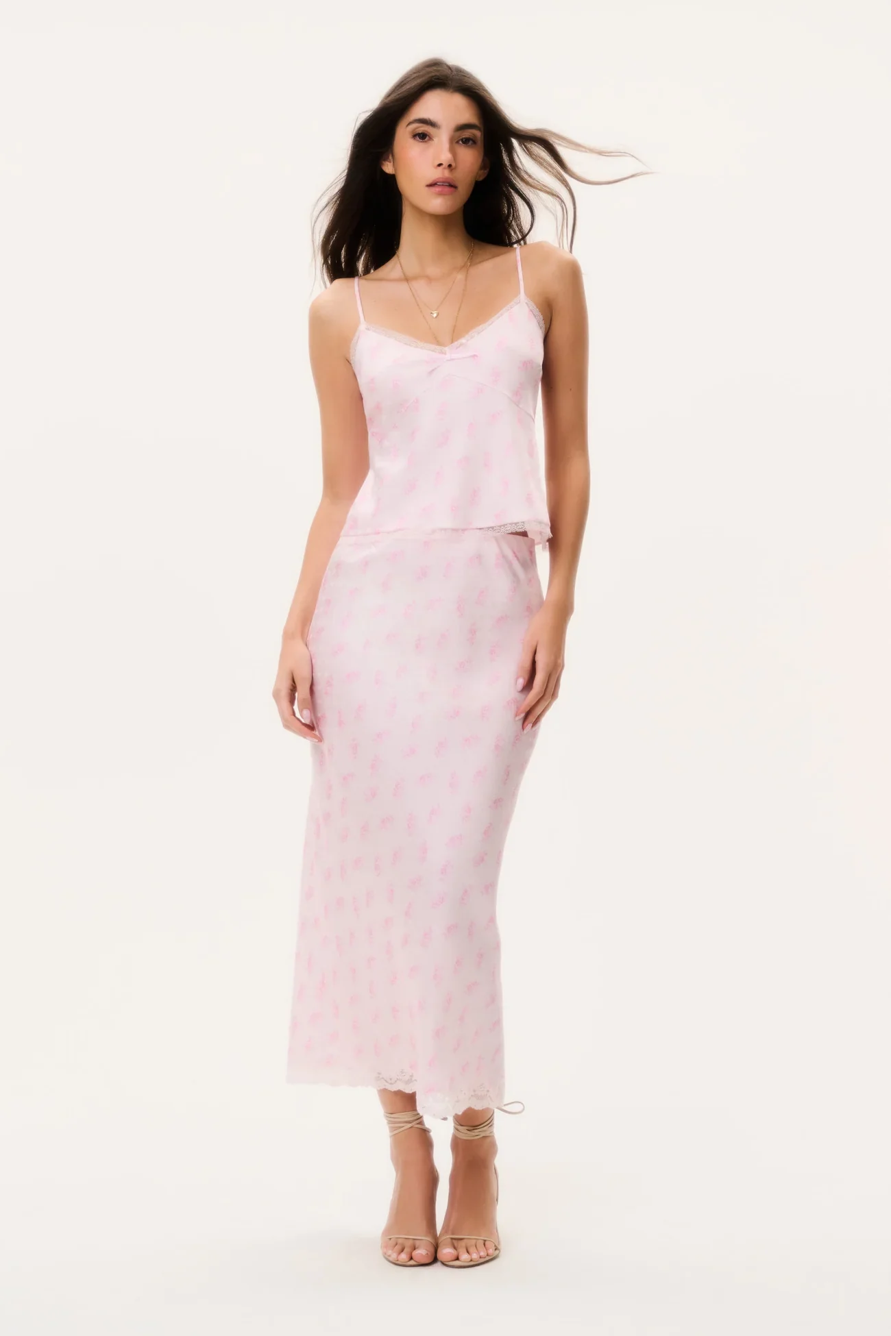 Image of Castle Silk-Blend Floral Maxi Skirt - Coastal Petal