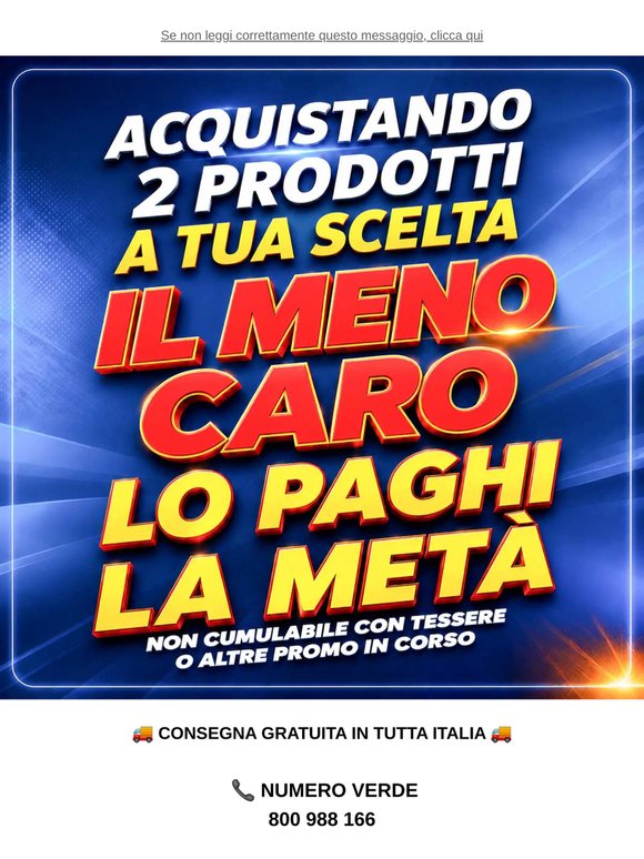 Da Goldflex il Secondo prodotto lo paghi la metà