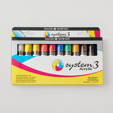 Daler Rowney System3 Original Acrylic Introduction 22ml Set of 10