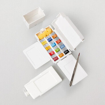 Winsor & Newton Professional Watercolour Field Box Half Pan Assorted Colours Set of 12