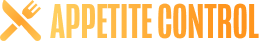 Appetite Control logo: orange crossed fork and knife icon with bold 'Appetite Control' text