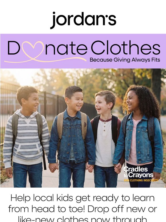 Hey, want to help kids & free up space in your closet too?