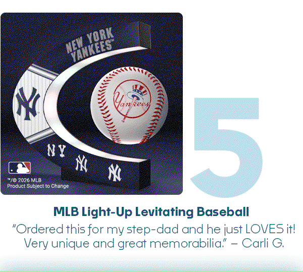 I ordered this MLB light-up levitating baseball for my stepdad, and he loves it - says Carli G.