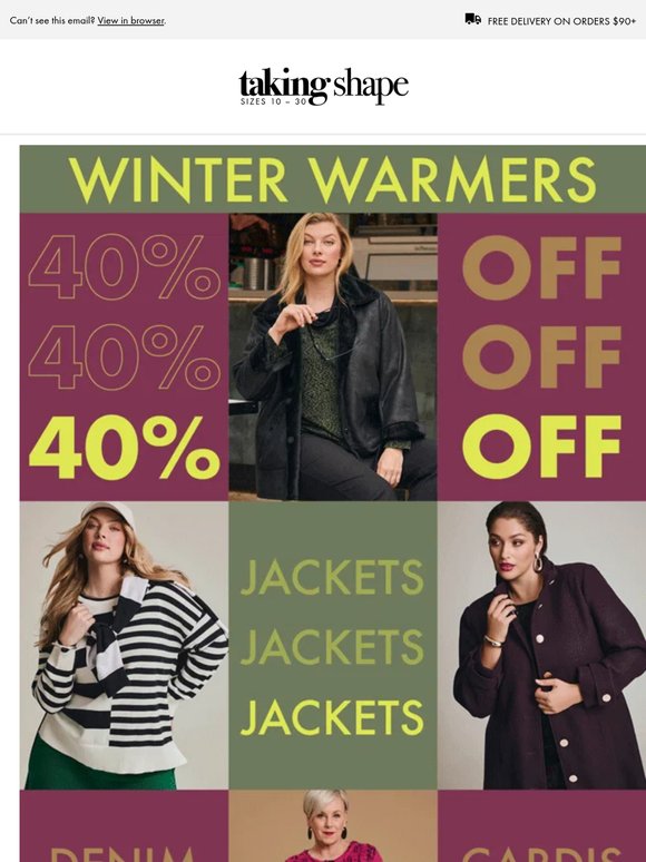 40% Off Winter Warmers Starts Now!