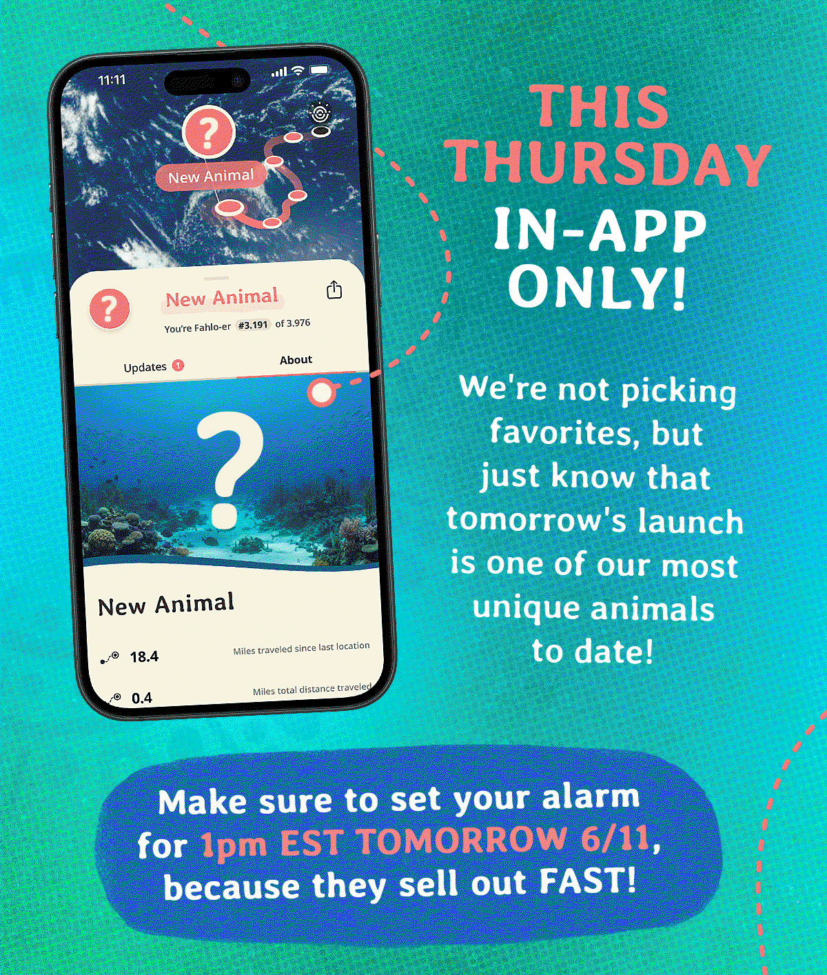 We're not picking favorites, but just know that tomorrow's launch is one of our most unique animals to date!
