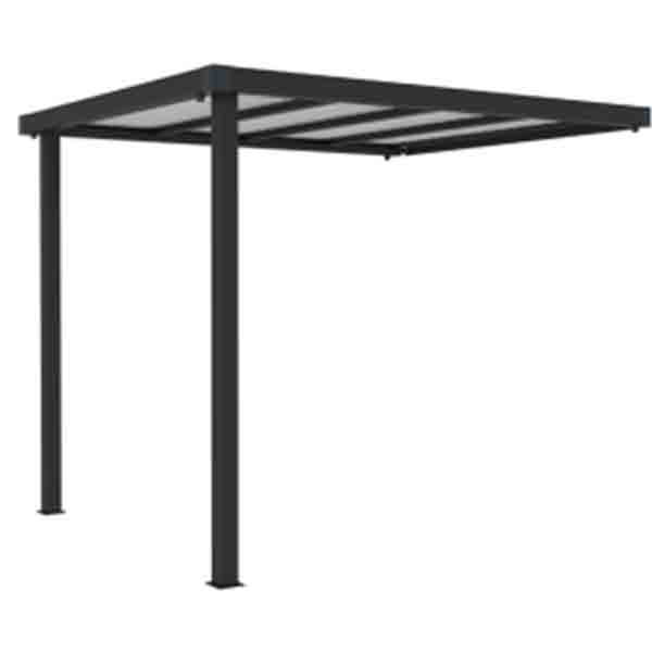 Zubehörteile für Metallgerätehaus "ELSA", ca. 275 x 230 x 222 cm - Glänzendes Grau