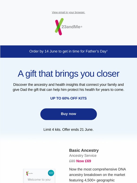 Order by 14 June to receive by Father’s Day