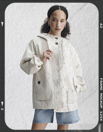 Hooded Utility Jacket Silver Birch