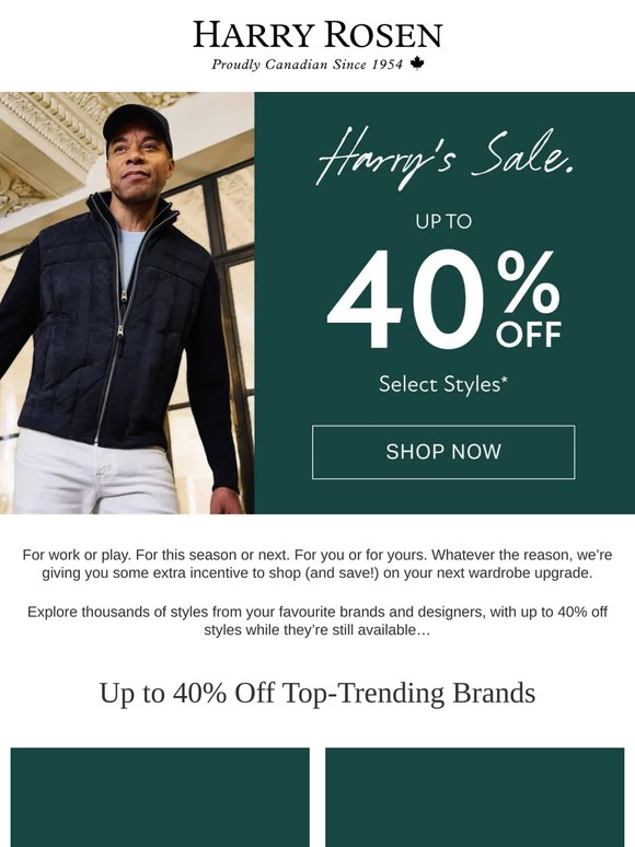 Harry’s Sale Continues: Up to 40% Off