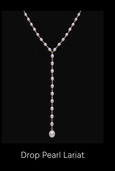 Drop Pearl Lariat