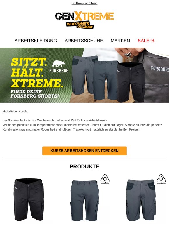 Kurze Arbeitshosen ab 19,99€