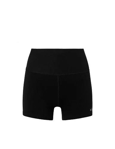 4'' SEAMLESS MODAL RIBBED HIGH-WAIST SHORT - black