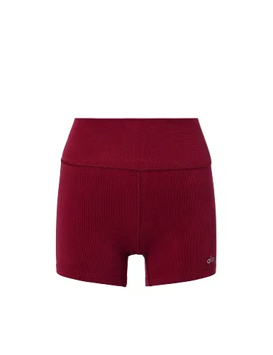 4'' SEAMLESS MODAL RIBBED HIGH-WAIST SHORT - red