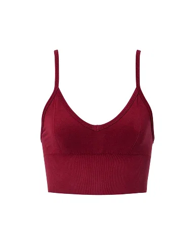 SEAMLESS MODAL RIBBED DELIGHT BRALETTE - red