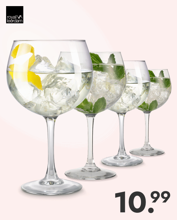 Gin & Tonic glazen voor 10.99