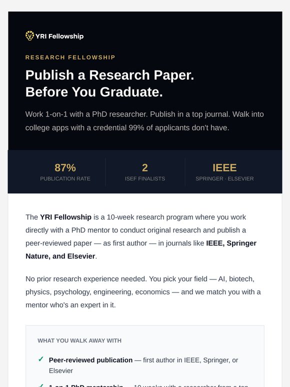Publish Research Before You Graduate