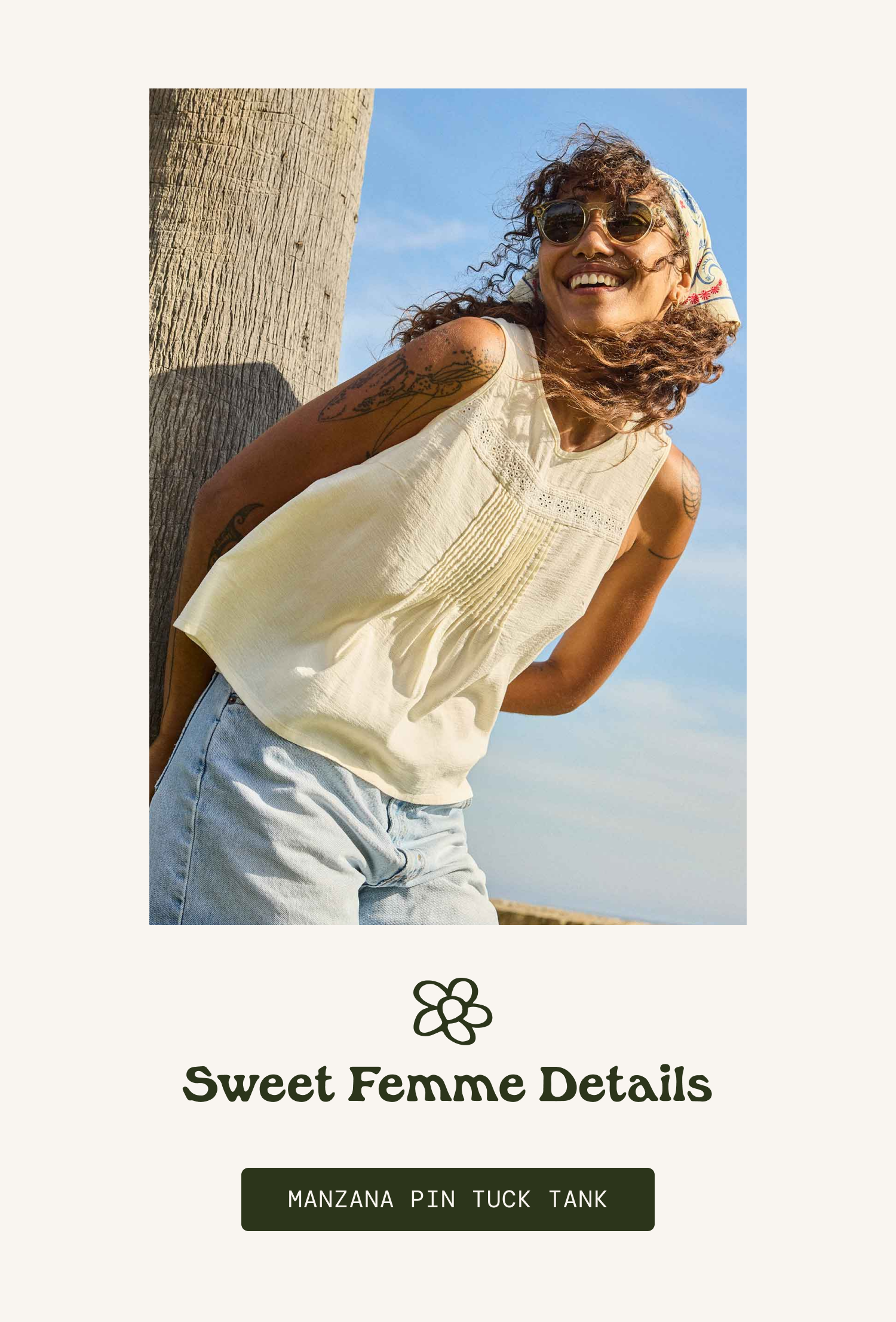 Manzana Pin Tuck Tank