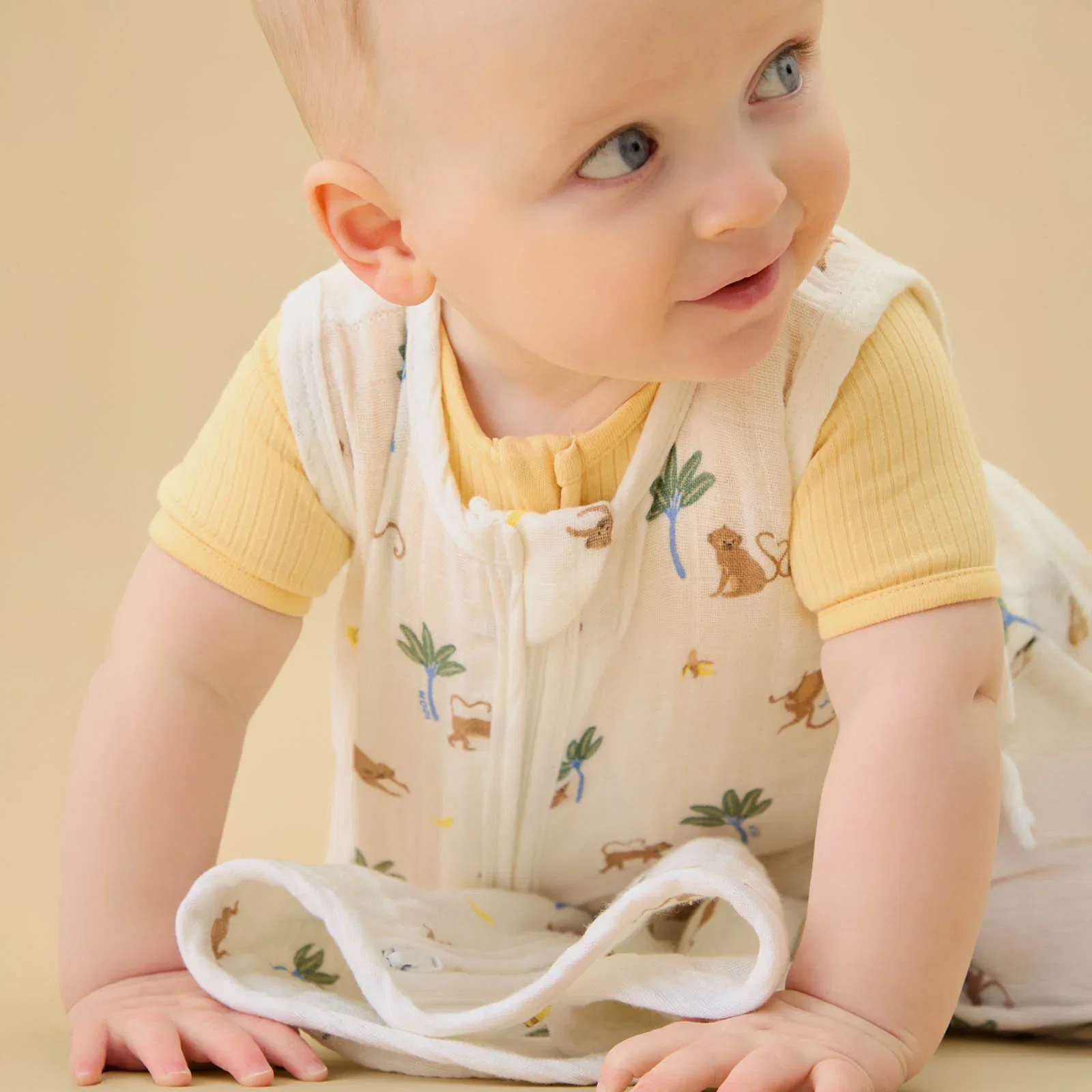 Image of Monkey Muslin Front Opening Sleeping Bag