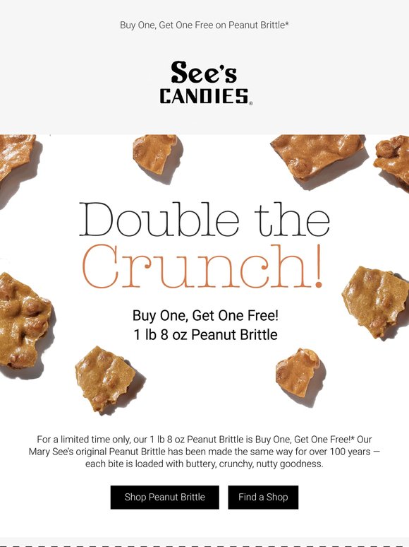 For a Limited Time: Double the Crunch 🥜