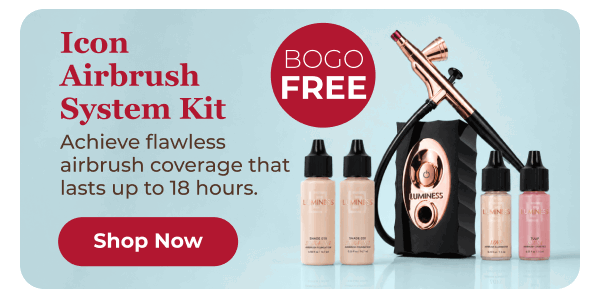 ICON AIRBRUSH SYSTEM KIT: Achieve flawless airbrush coverage that lasts up to 18 hours.