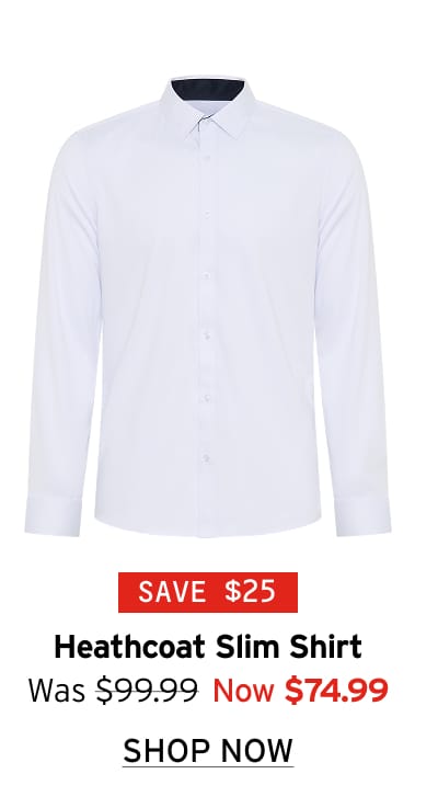White Heathcoat Slim Bamboo Shirt