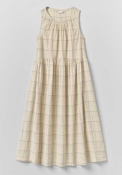 Page Check Cotton Sleeveless Dress