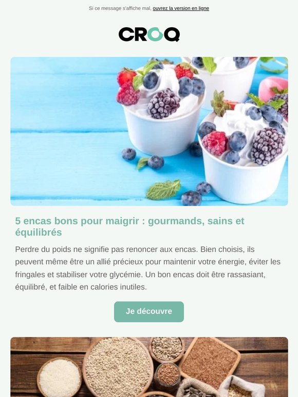 5 encas bons pour maigrir - Quelle céréale choisir pour maigrir ? - Les aliments qui provoquent des ballonnements