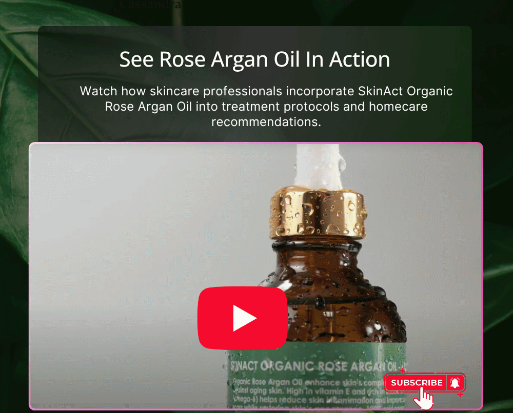 SkinAct Organic Rose Argan Oil 4 oz