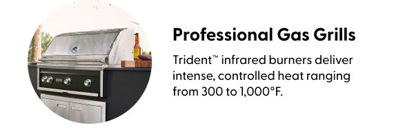 Trident™ infrared burners deliver intense, controlled heat ranging from 300 to 1,000°F.