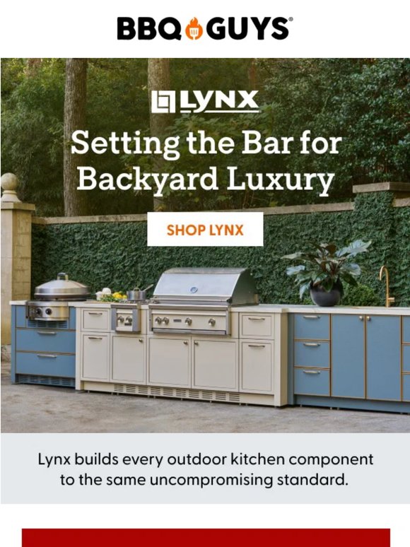 Your outdoor kitchen deserves the Lynx standard.