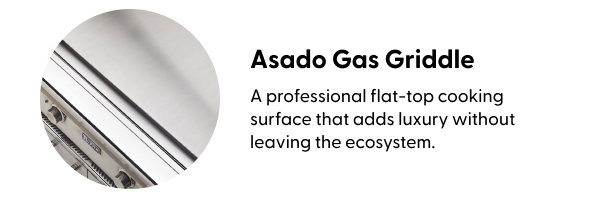 A professional flat-top cooking surface that adds luxury without leaving the ecosystem.