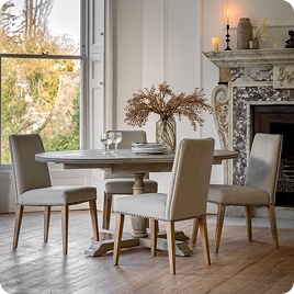 Extendable Round Dining Table