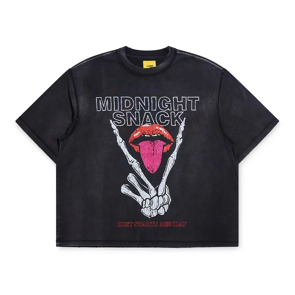 Image of Diet Starts Monday Midnight Snack SS Tee - Vintage Black