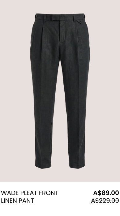 Wade Pleat Front Linen Pant
